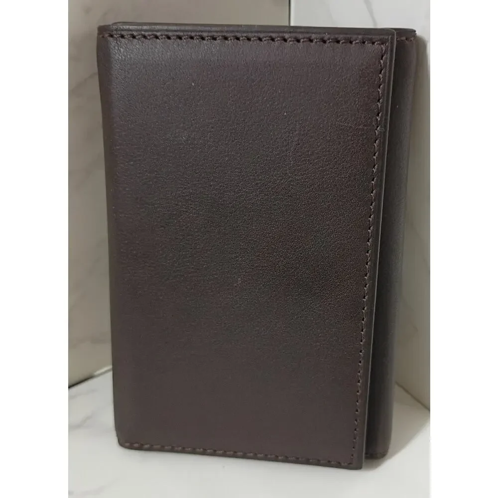 DUNHILL Rare Dark Brown Smooth Leather Key Holder w/ COA
